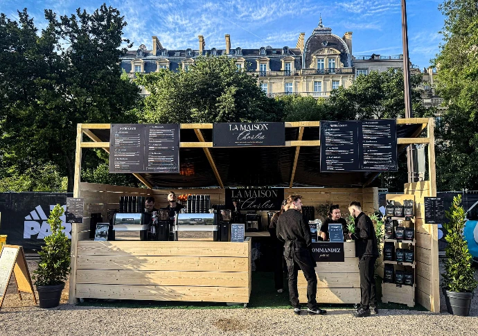 Stand café La Maison Charles à l'ADIDAS 10K Paris